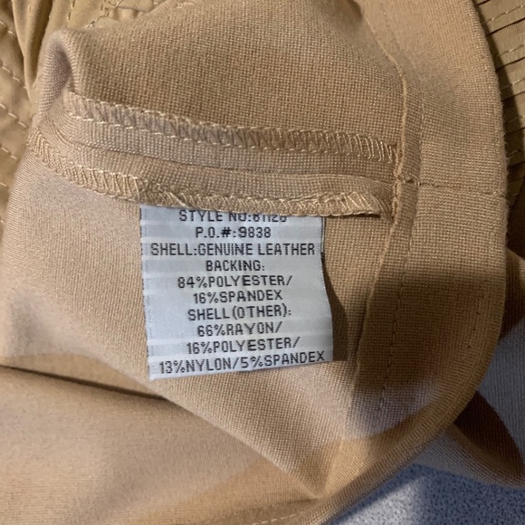 Colleen Lopez Tan Skirt Suit sz M - Picture 7 of 10
